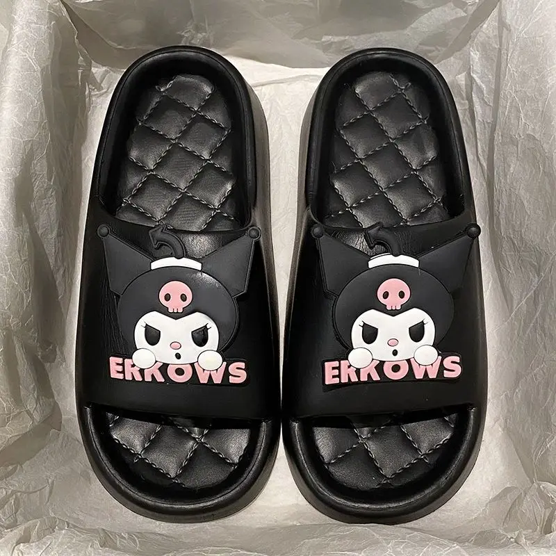 

Kawaii Sanrio Anime Slippers Cute Kuromi Cartoon Wear-Resistant and Comfortable Indoor Home Anti Slip Thick Bottom Gift for Girl