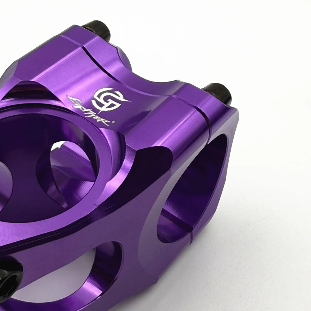 1 Stück lila 31,8 x 28,6 mm Fahrradvorbau aus Aluminiumlegierung für MTB/BMX/DH/Trail Riding usw. Eloxiert, erhältlich in sandgestrahlt und glänzend – Detail 10