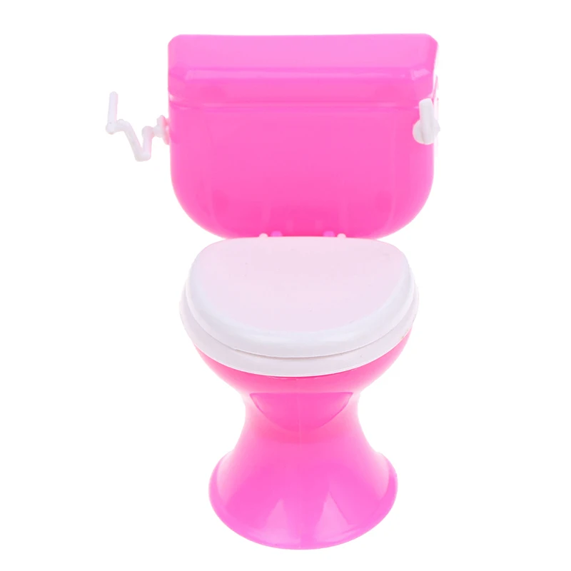 Dollhouse Furniture Bathroom Toilet Doll House Miniature Baby Pretend Toys 5
