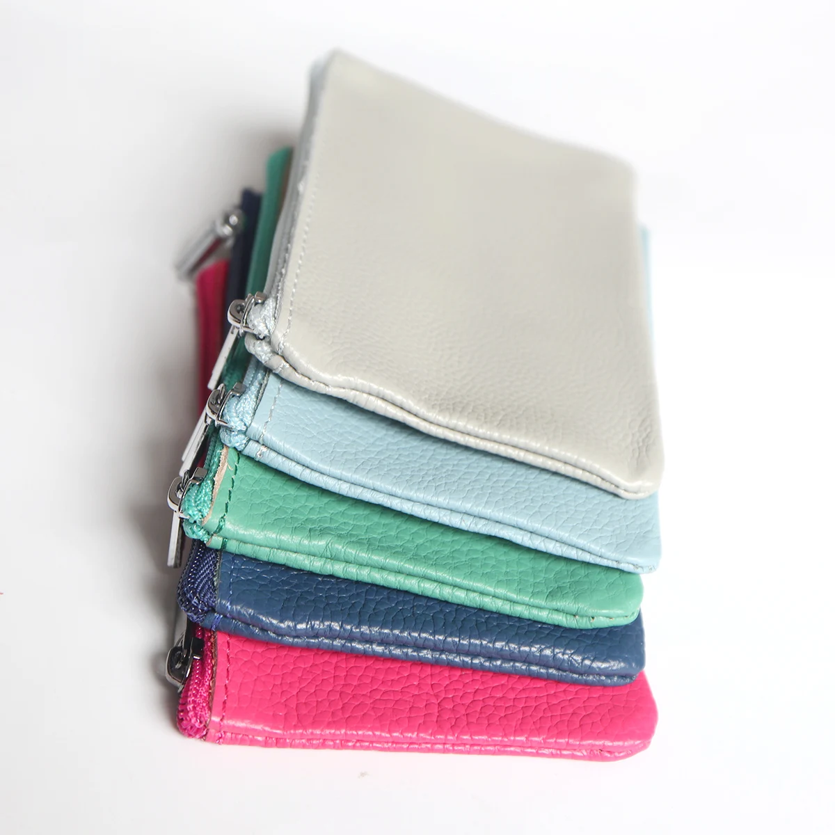 Kostenlose benutzerdefinierte Brief-Geldbörse aus echtem Leder, weiche kleine Reißverschlusstasche, gut Organizer, Kosmetiktasche, Monogramm, Mini-Slim-Kartenetui – Detail 14