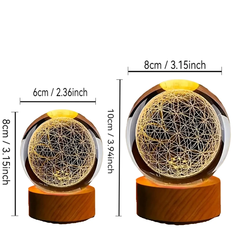 The Flower of Life Crystal Sphere – Light of Infinite Pattern 4