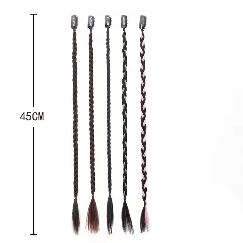 1pcs Synthetic  Braid Wig With Strong BB Clip Lightweight Box Braid Ponytail Hair Piece for Women for Party Daily