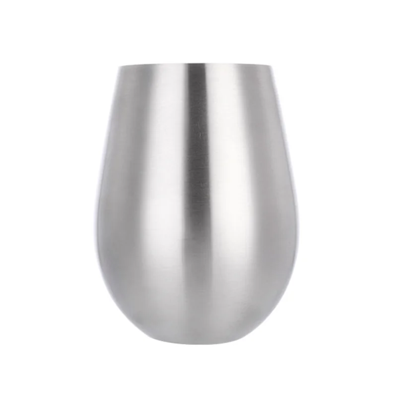Stainless Steel Cups 500ml Beer Cup Wine Tumbler Bottomless Cocktail Glass Big Capacity for Camping