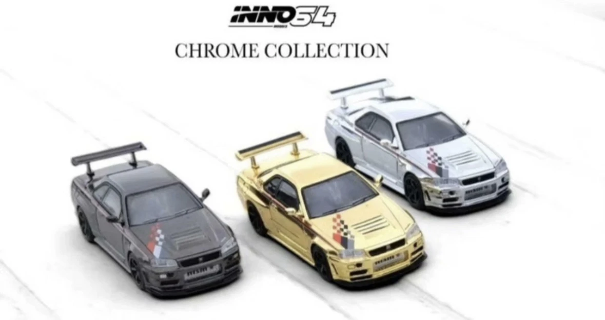 

INNO 1:64 SKYLINE GTR R34 Exhibition Limited Edition 3 CAR SET Limited Model Car