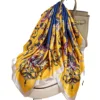90x90 Large Square Scarf for Women Popular 2024 Silk Scarf Spring and Autumn Luxury Fashionable Mom's Small Square Scarf 5