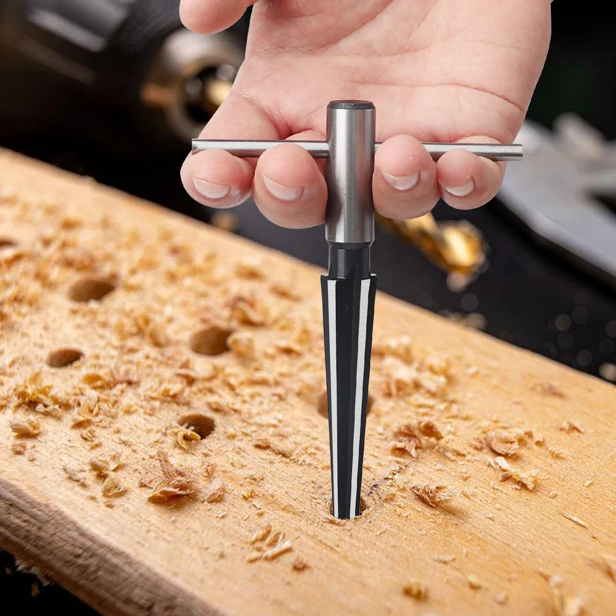 Hand Reamer Steel Reamer Tools 1PCS Taper Reamer Hand Metal Reamer Deburring Hole Handheld For Wood Metal Plastic Drilling Tools