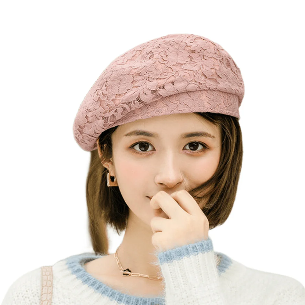 Lace Sunshade Beanie Caps | Beret Women Lace | Womens Beret