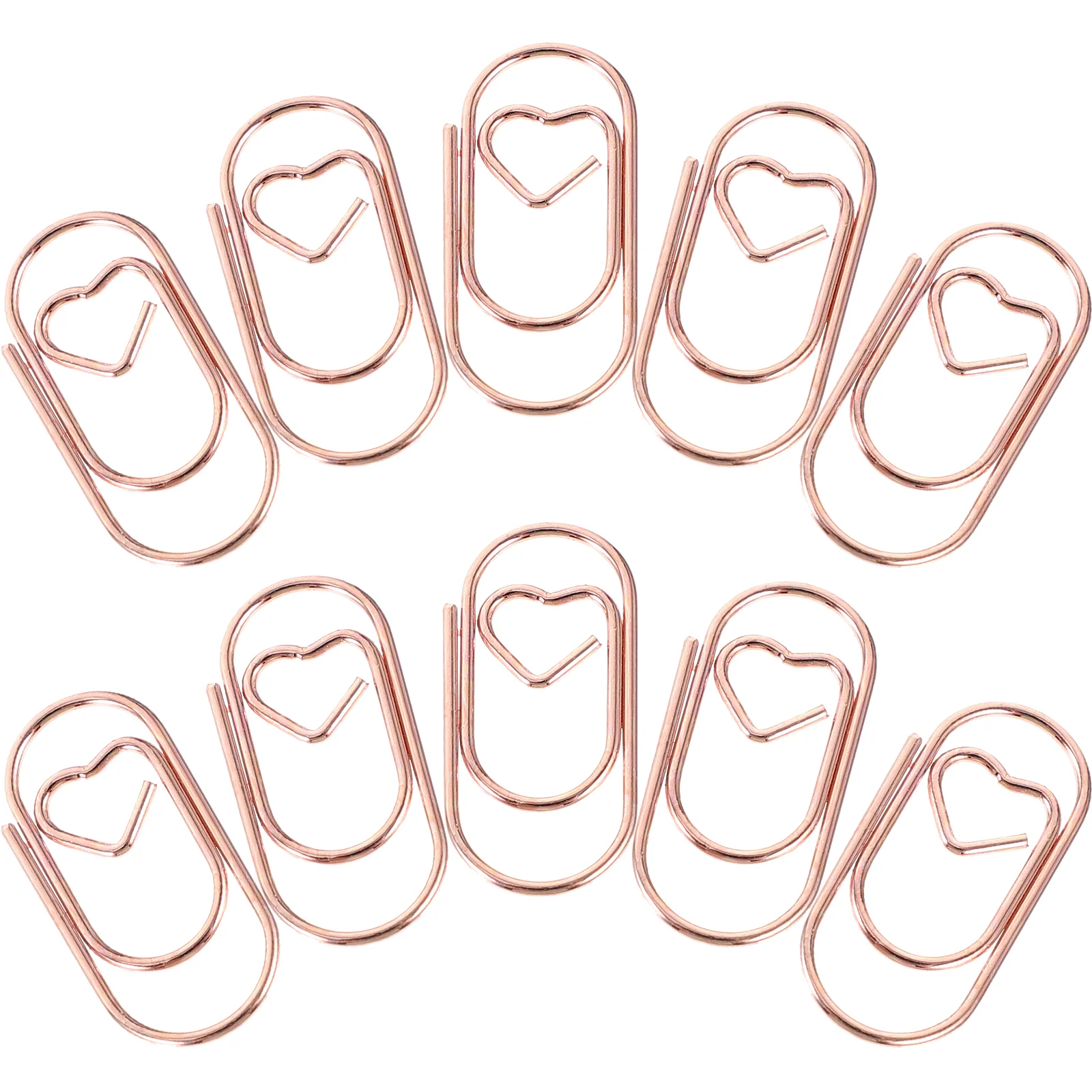 

100 Pcs Metal Mini Paper Clips Diary Office 100pcs (Rose Gold) Decorative Small Books File