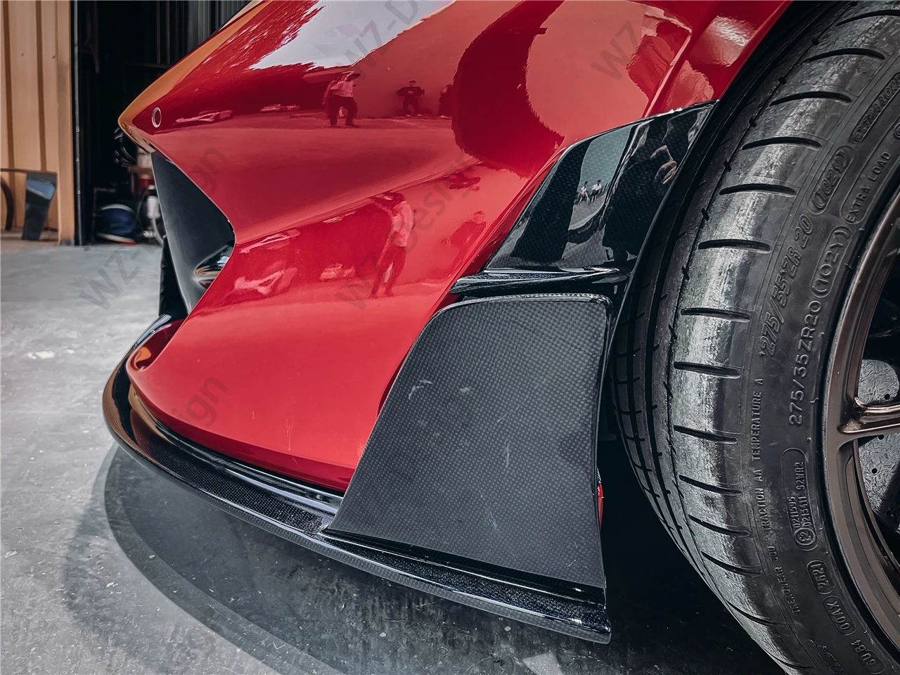 Accessori Per Auto A Secco In Fibra Di Carbonio 812 Superfast Paraurti Anteriore Spacchetti Laterali Fit Per Il 2017-2020 Ferrari 812 Superfast Ms Sf 