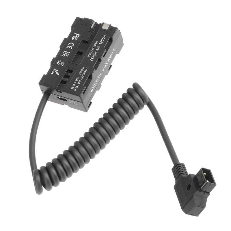 

For DSLR F970/F750/F530/F330 Spare Parts Parts D-TAP To Dual F550 Analog Convenient Portable Dummy Battery Monitor Power Cord