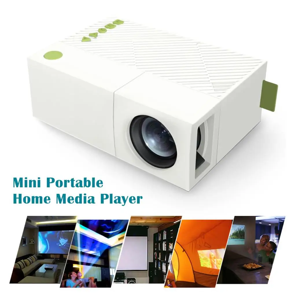 

LED Projector 600 Lumens 320x240 Pixels Supports Full HD 1080P HDMI-Compatible USB Mini Portable Home Media Player