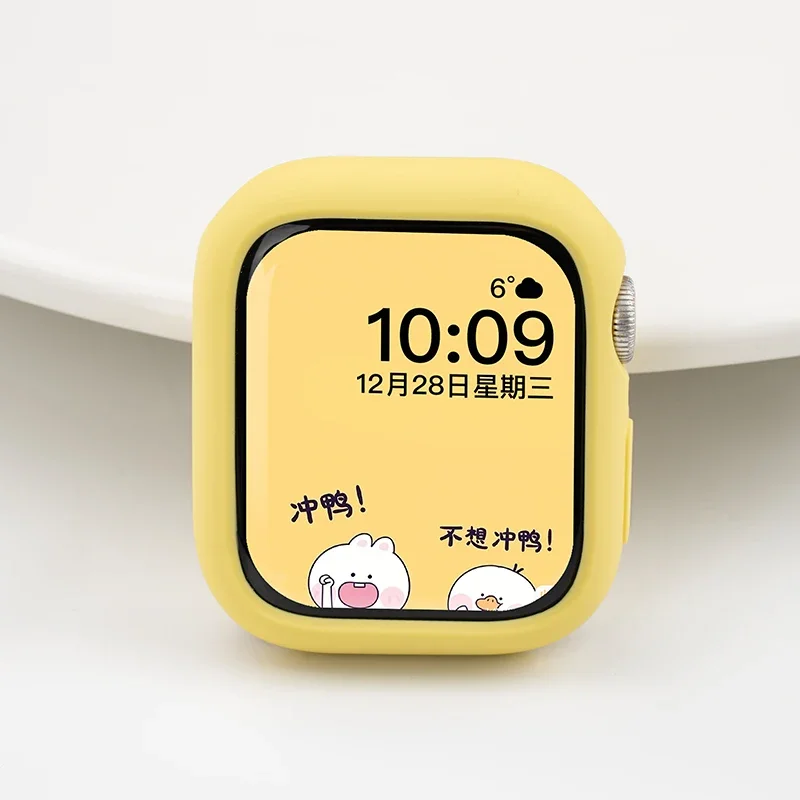 Stylish Candy Silicone Protective Case for Smartwatch - Cute and Durable Bumper Cover