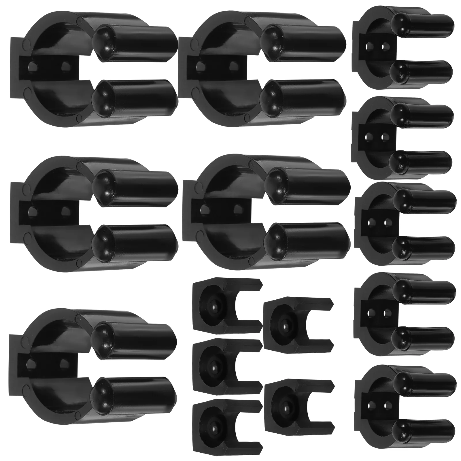 

15 Pcs Billiard Clip Pool Cue Rack Stand Fishing Rod Pod Wall Holders for Pole Holding Club