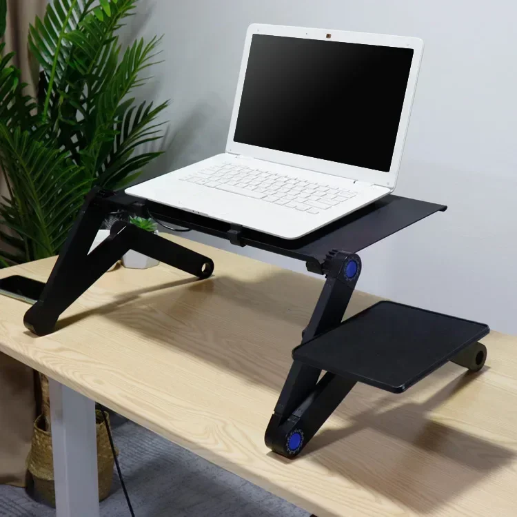 

Manufacture Modern Computer Aluminium Stand Adjustable Height Foldable Laptop Notebook Riser Table Desk