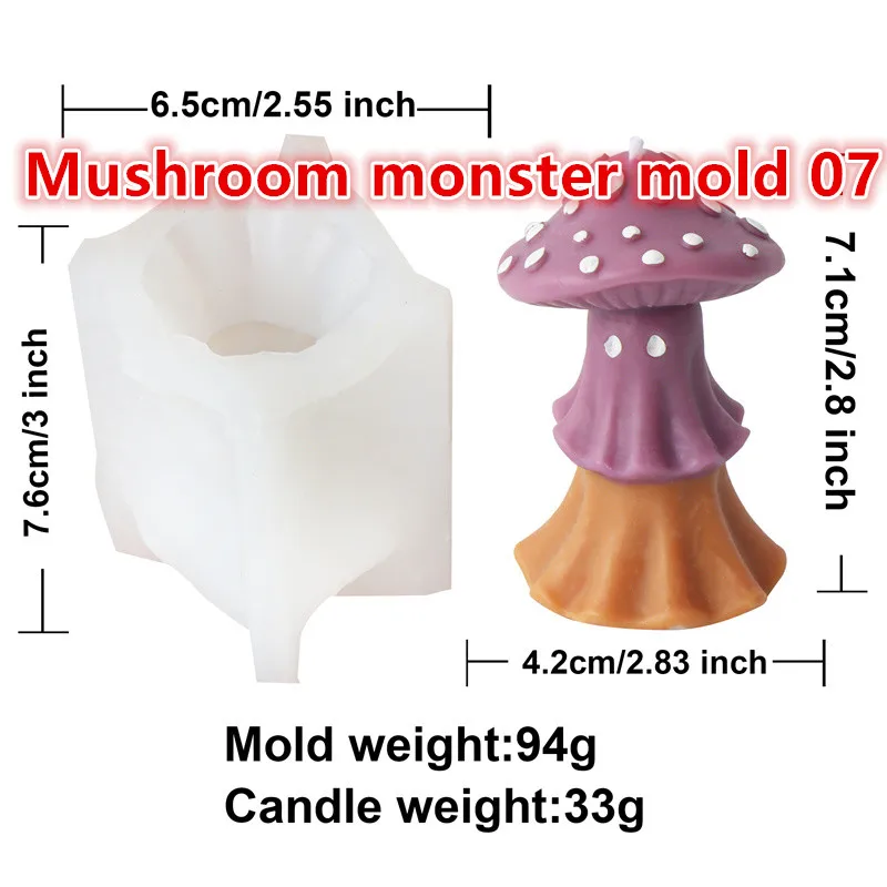 3D Creative Mushroom House Silicone Candle Mold DIY Creepy Mushroom Halloween Mold Perfect Aroma Candles Gypsum Crafts silicone mold silicone candle mold aromatherapy candle mold silicone candle molds candle mold