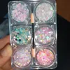 6 Colors Face Glitter Gel Body Shimmer Makeup Sequin for Hair Face Nail Eyeshadow Cream Gel Glitter Rave Festival Party Glitter 5