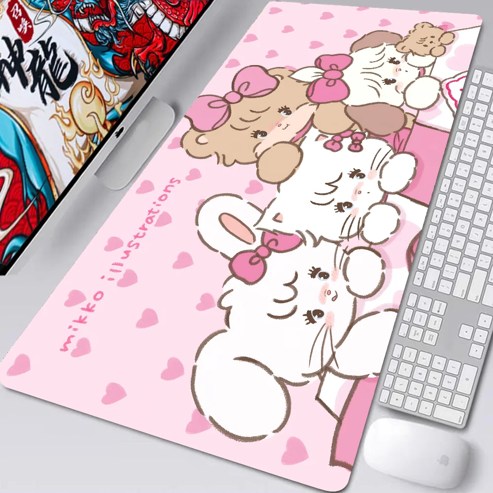 1pc Mikko Cartoon Mouse Mat Desk Mat With Pad Gaming Accessories Prime Gaming XXL Keyboard Pad Padding Mat 4