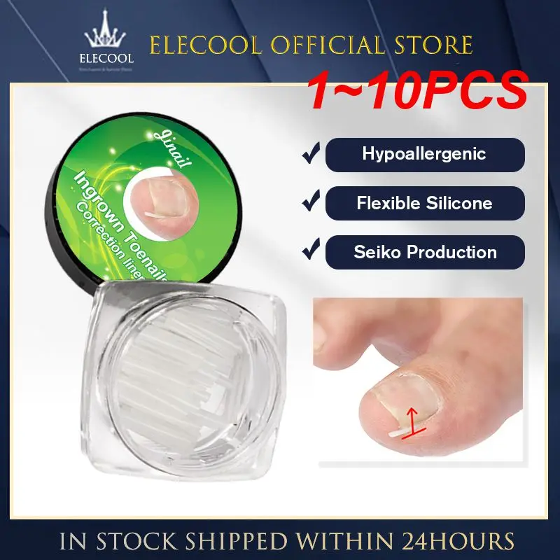 

1~10PCS Ingrown Toenail Correction Tool Ingrown Toe Nail Elastic Patch Sticker Straightening Clip Brace Pedicure Tool