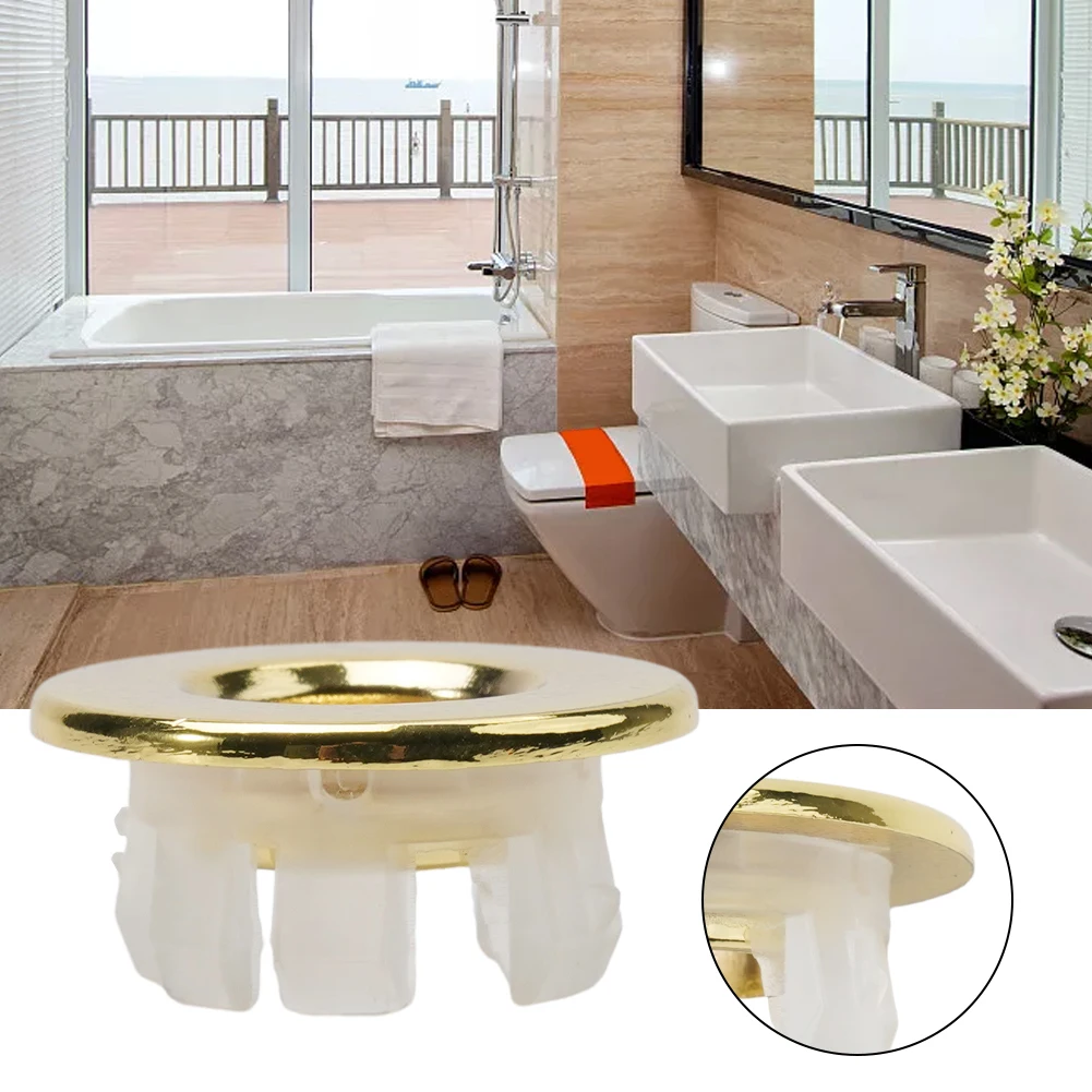 

Replacement Brass Made Bathroom Basin Faucet Sink Overflow Cover Black Silver Gold Vintage Bronze With Six-feet Ring Insert