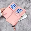 Fashion Women Wallets Simple Zipper Purses Black White Gray Red Long Section Clutch Wallet Soft PU Leather Money Bag 5