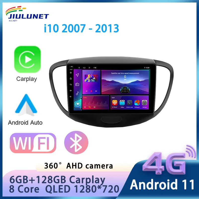 For Hyundai I10 2007 2013 Android 11 Head Unit Car Radio
