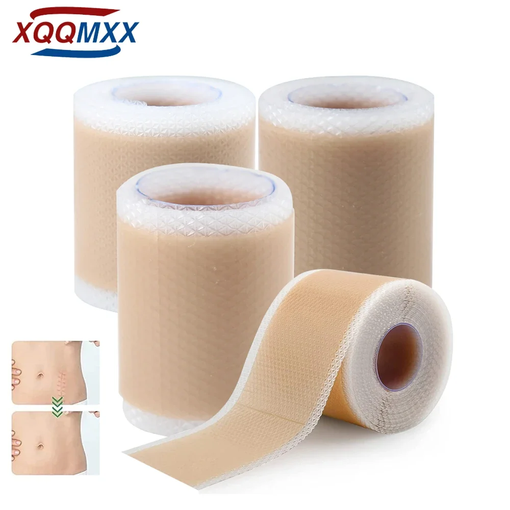 1Roll Silicone Scars Sheets Keloid Bump Removal Strips,Scars Reducing Treatments Surgical Scars,Burn,Tummy Tucks,Acne,C-Section