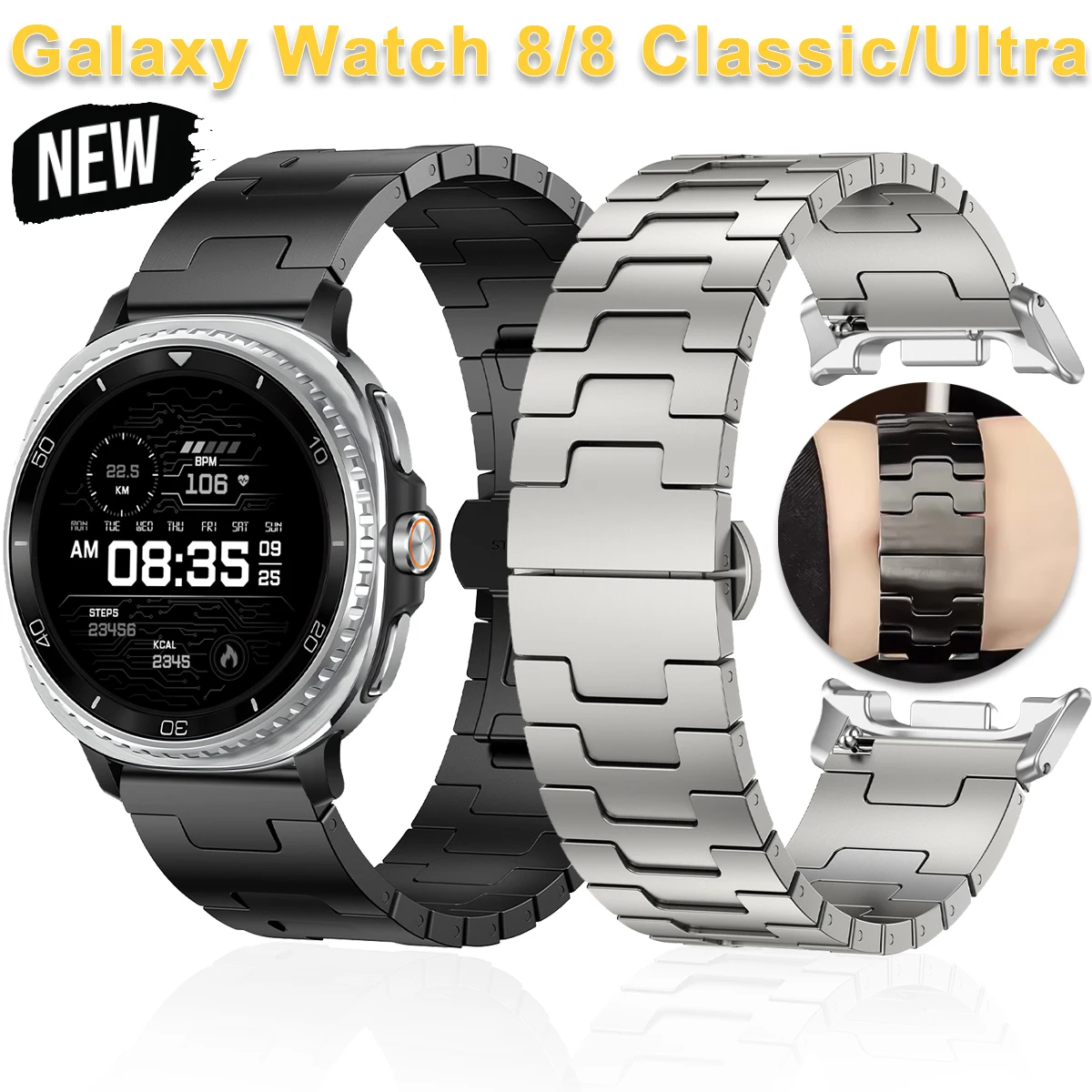 Luxury Titanium Metal Bracelet Strap