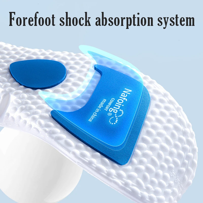 1 Pair Damping Sports Insoles Men Women Breathable Sweat-absorbing Deodorant Be Cut Insoles High Elasticity Soft Thick Shoe Pads
