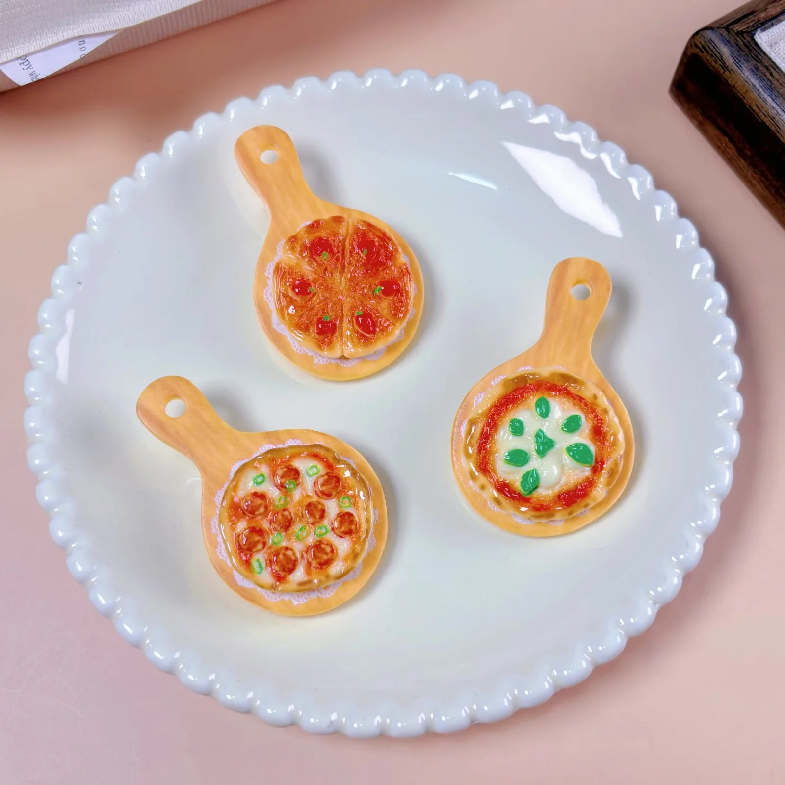 1 x Pizza-förmige Haarspange für Mädchen, süßes Entenmund-Design mit Lebensmittel-Thema, kreativer Spaß und exquisites Haarnadel-Zubehör – Detail 3