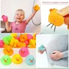 10/25pcs Mini Rubber Ducks Bath Toy For Kids And Toddlers Multicolor Float Rubber Duckling Baby Bath Showers Pool Games Toys 6