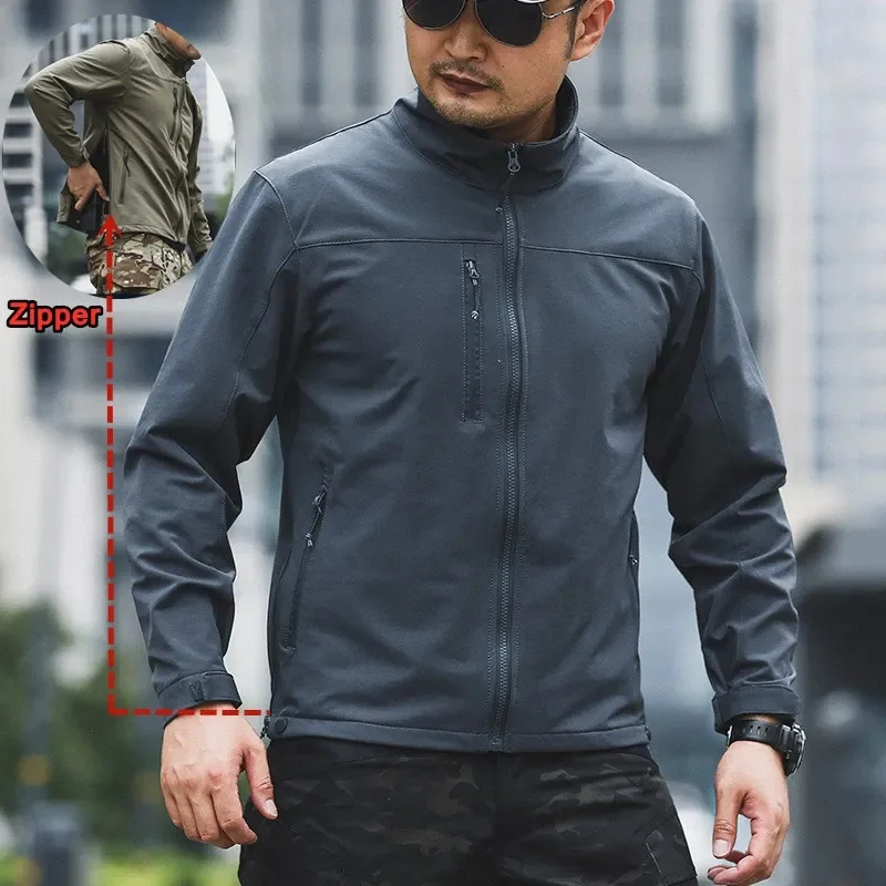 

Outdoor Lightweight Casual Tactical Jacket Men Spring Autumn Nylon Thin Tactics Windbreaker Coat Combat Training Military