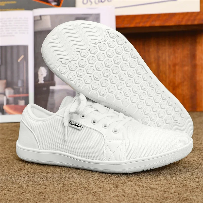 Womens Wide Toe Shoes Barefoot Unisex Plus Size Casual Sneakers Breathable Minimalist Shoes for Men Zero Drop Sole Walking Flats 3