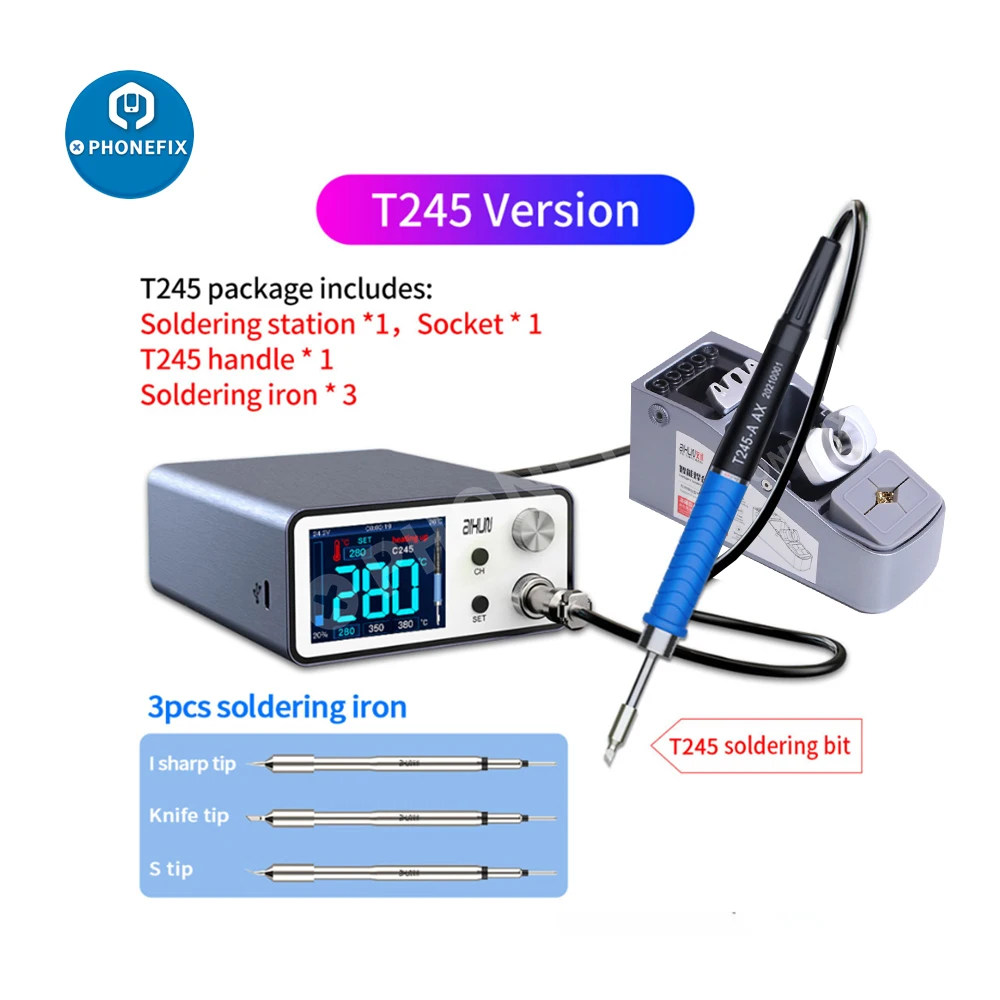 

JCID Aixun T3A 200W Intelligent Soldering Station With Electric Soldering Iron T12/T245/936 Handle Pen Holder For SMD BGA Repair