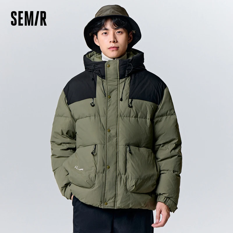 Down Jacket Mens Jacket Semir Winter Hooded Loose Daily Commuting Casual