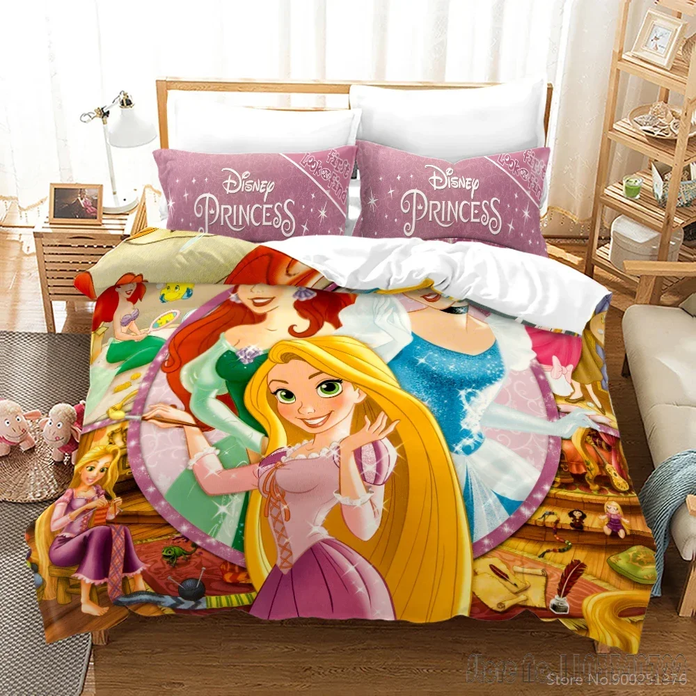Rapunzel Princess Castle Love Child Duvet Cover Set HD Comforter Cover Bedclothes for Kids Bedding Sets Bedroom Decor 5