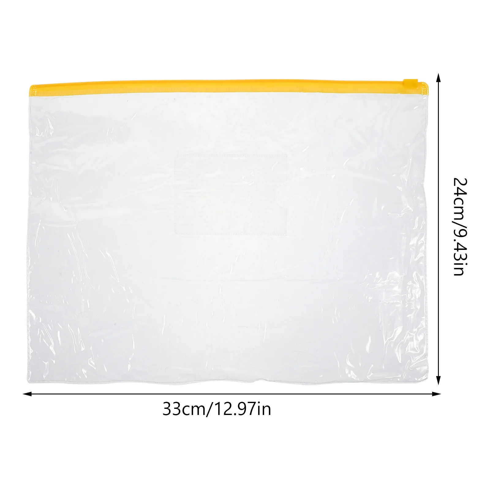 20Pcs 지퍼 파일 폴더 헤비 듀티 PVC 문서 가방 A4 크기 학교 사무실 사용을위한 휴대용 파일 주최자 지퍼 가방