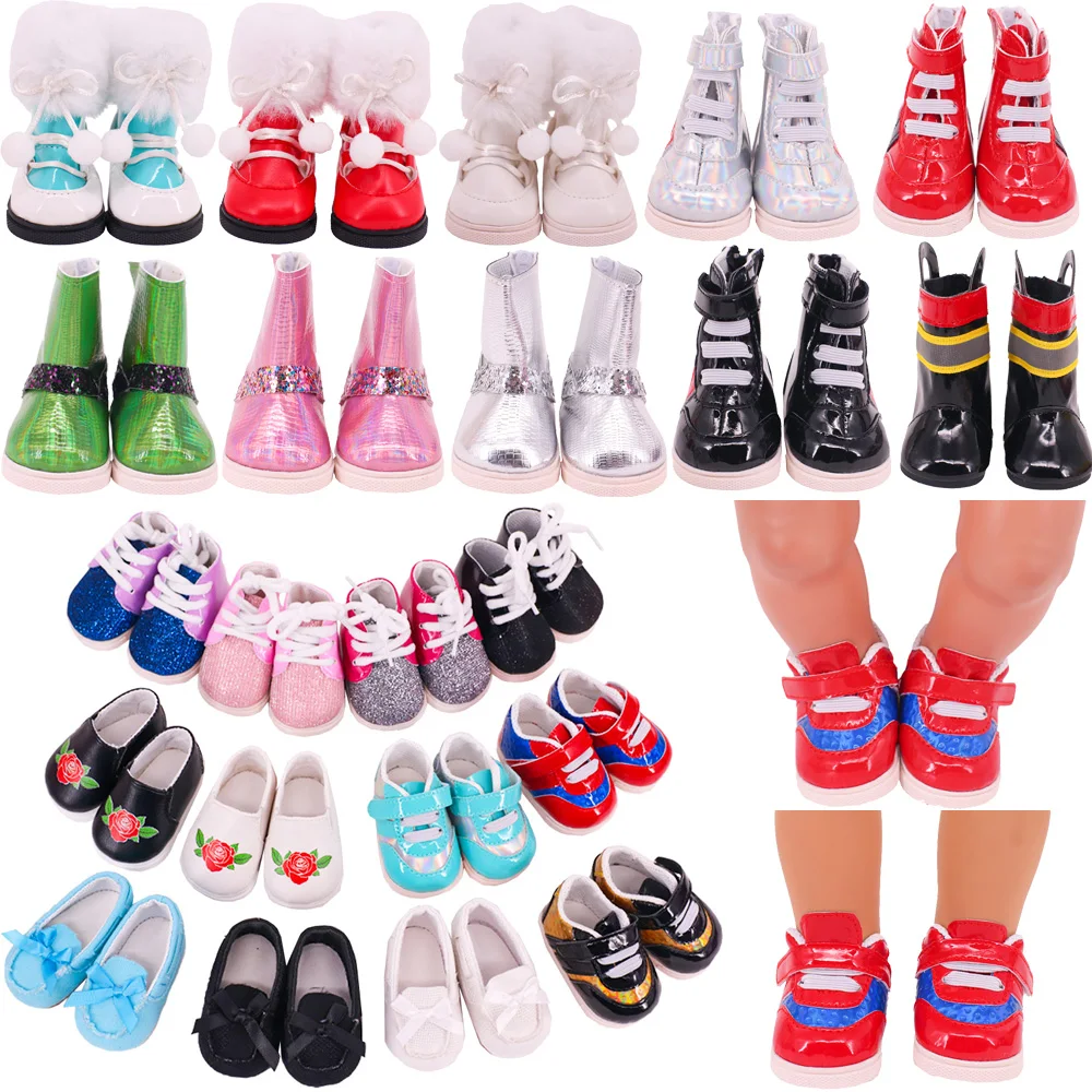 

Doll Shoes Boots / Lace-Up Sneakers for 18 Inch American Dolls & 43Cm Baby New Born Doll,Our Generation,Christmas Gifts For Girl