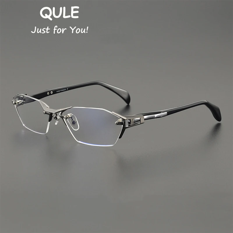 

New Fashion Titanium Glasses Frames Men Women Outdoor Polygon Rimless Eyeglasses Myopia Reading Prescription Optical Spectacle