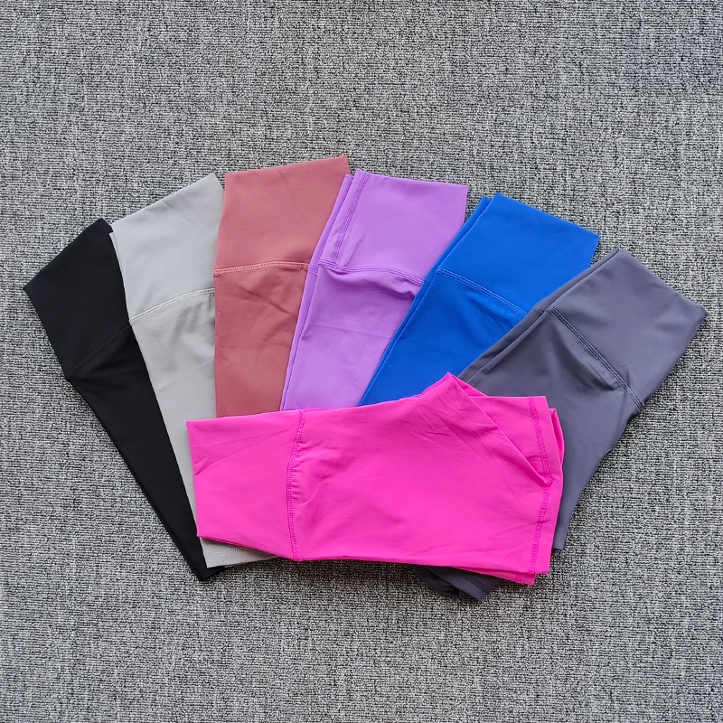 Solid Color Women Fitness Sports Short High Waist Yoga Short Cycling Comprehensive Training Jog Squat Proof Internal Pockets workout shorts yoga shorts sports shorts running shorts seamless shorts