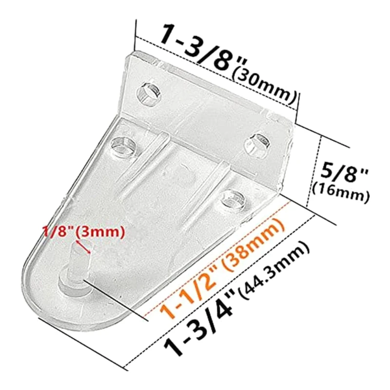 10 Pieces Hold Down Brackets Clear Plastic Blinds Bottom Holder Clips Replacement for 2 Inch Horizontal Blinds Shades for