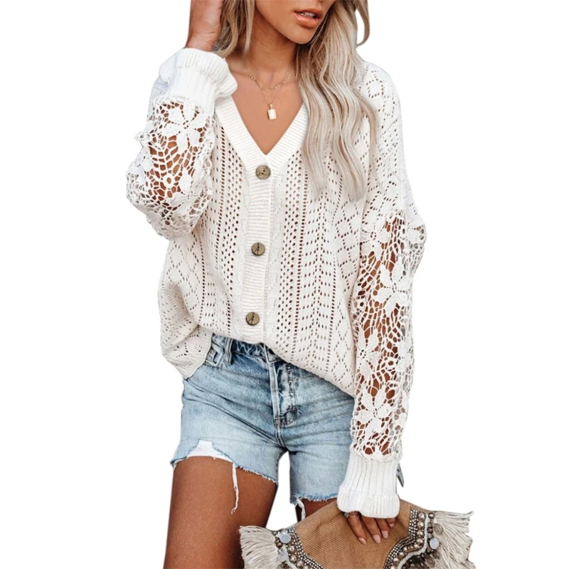 Рисунок 5 - Женский легкий кружевной вязаный кардиган