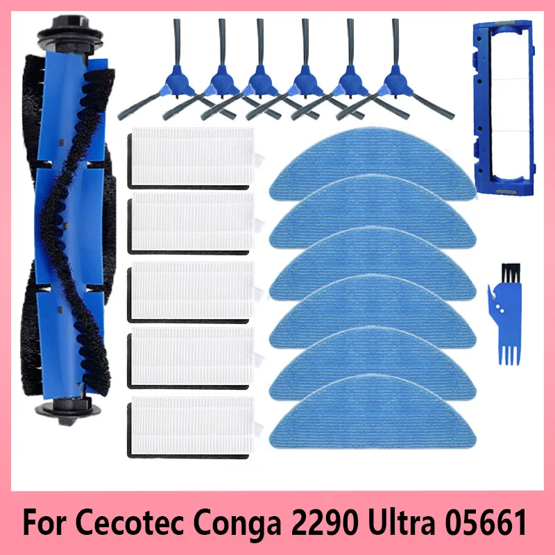 For Cecotec Conga 2290 Ultra 05661Robot Vacuum Replacement Spare Part  Accessory Main Side Brush Hepa Filter Mop Rag