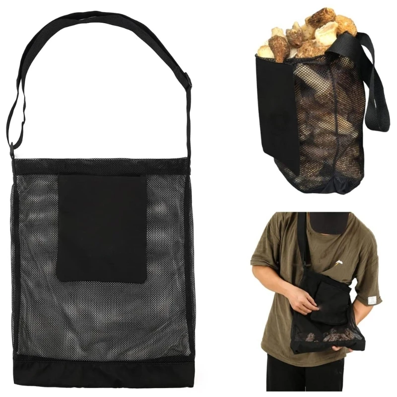 

Outdoor Mushroom Collecting Bag Adjustable Shoulder Strap Mushroom Hunting Bag Foraging Tool Mushroom Basket Mesh Picking Bag