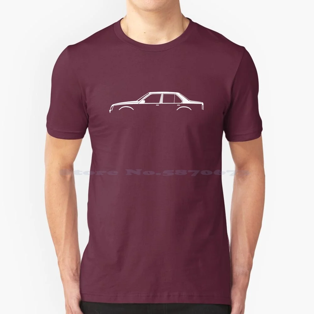 Car Silhouette For C 4-Door Sedan T Shirt 100% Cotone Tee Opel Ascona Classic Opel Classic Car Vintage Opel Classic Ascona