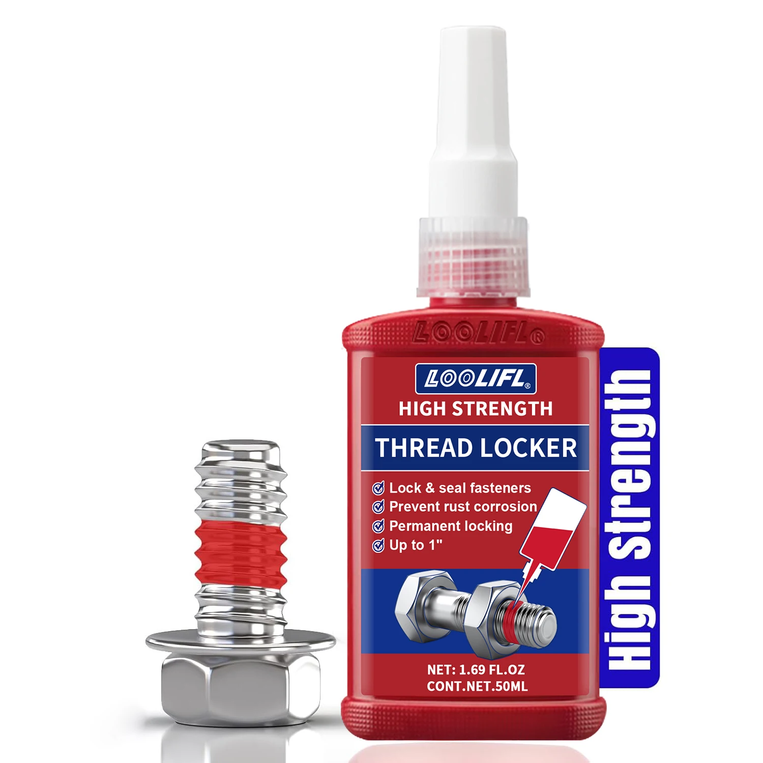 10-50ML271thread lock high-strength locking nut, bolt, fastener and metal, oxygen free curing to prevent loosening and corrosion