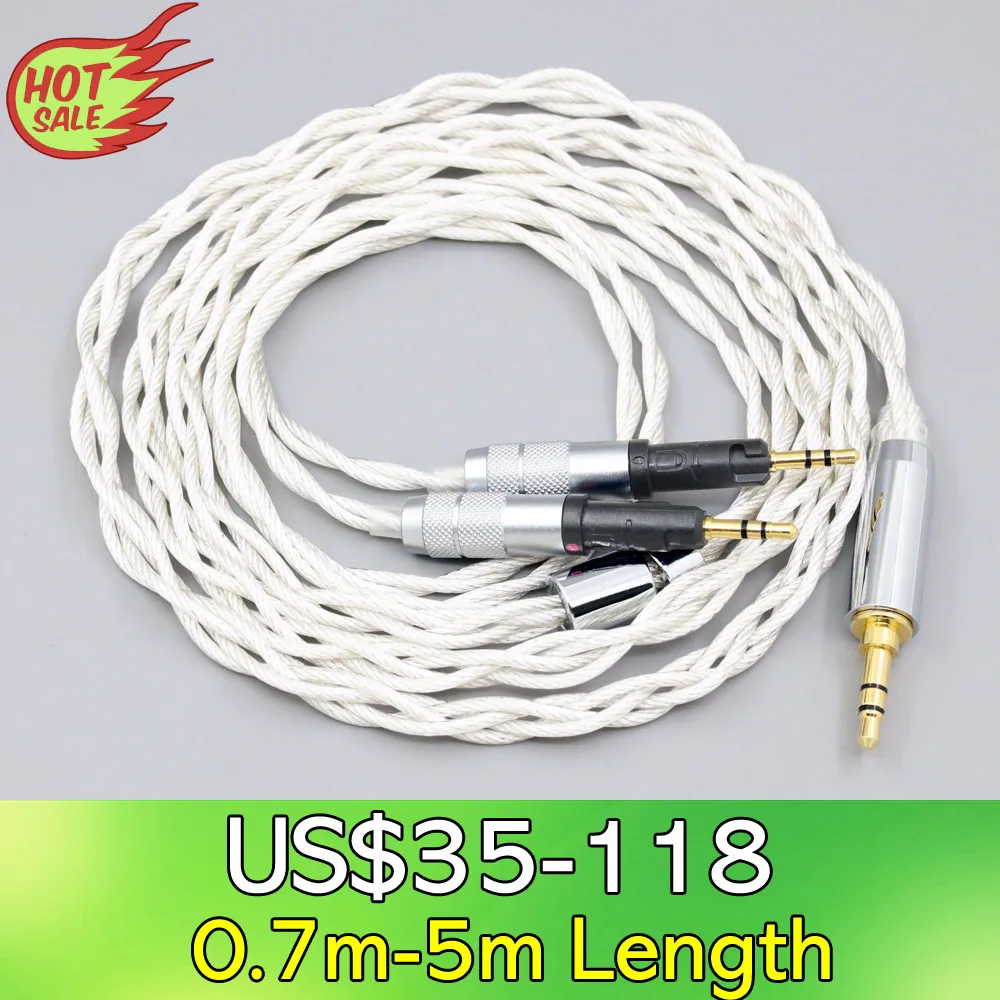 

LN008149 Graphene 7N OCC Silver Plated Type2 Earphone Cable For Audio-Technica ATH-R70X Headphone