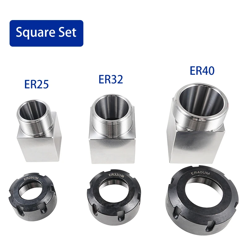 Collet Block Holder ER Square Hex ER/25/32/40 Block Chuck Workholding for CNC Lathe Engraving Machine