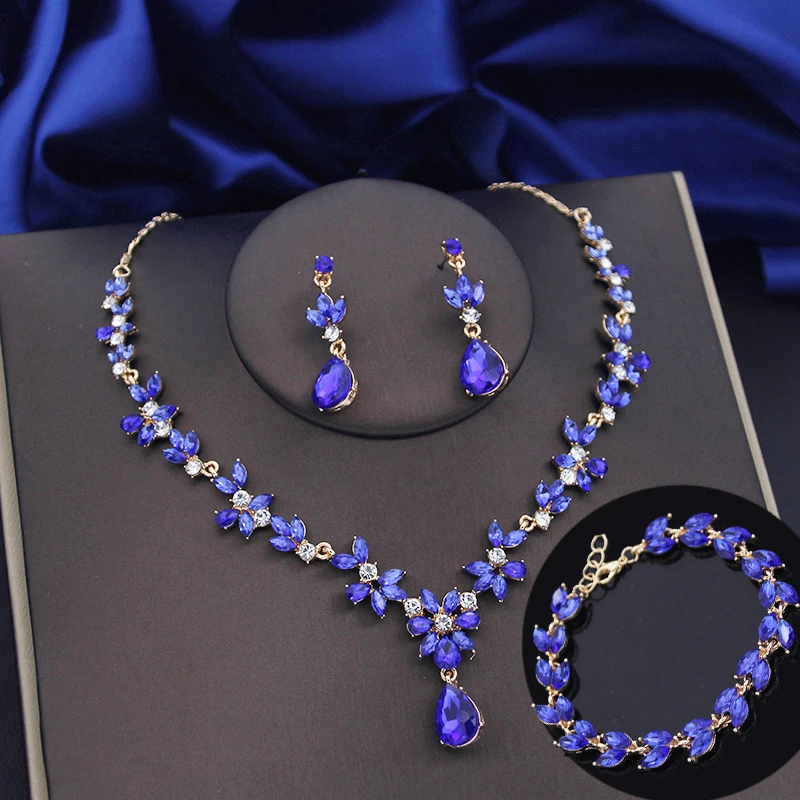 3Pcs lime green Jewelry Sets for Women Fashion Earrings Bracelets