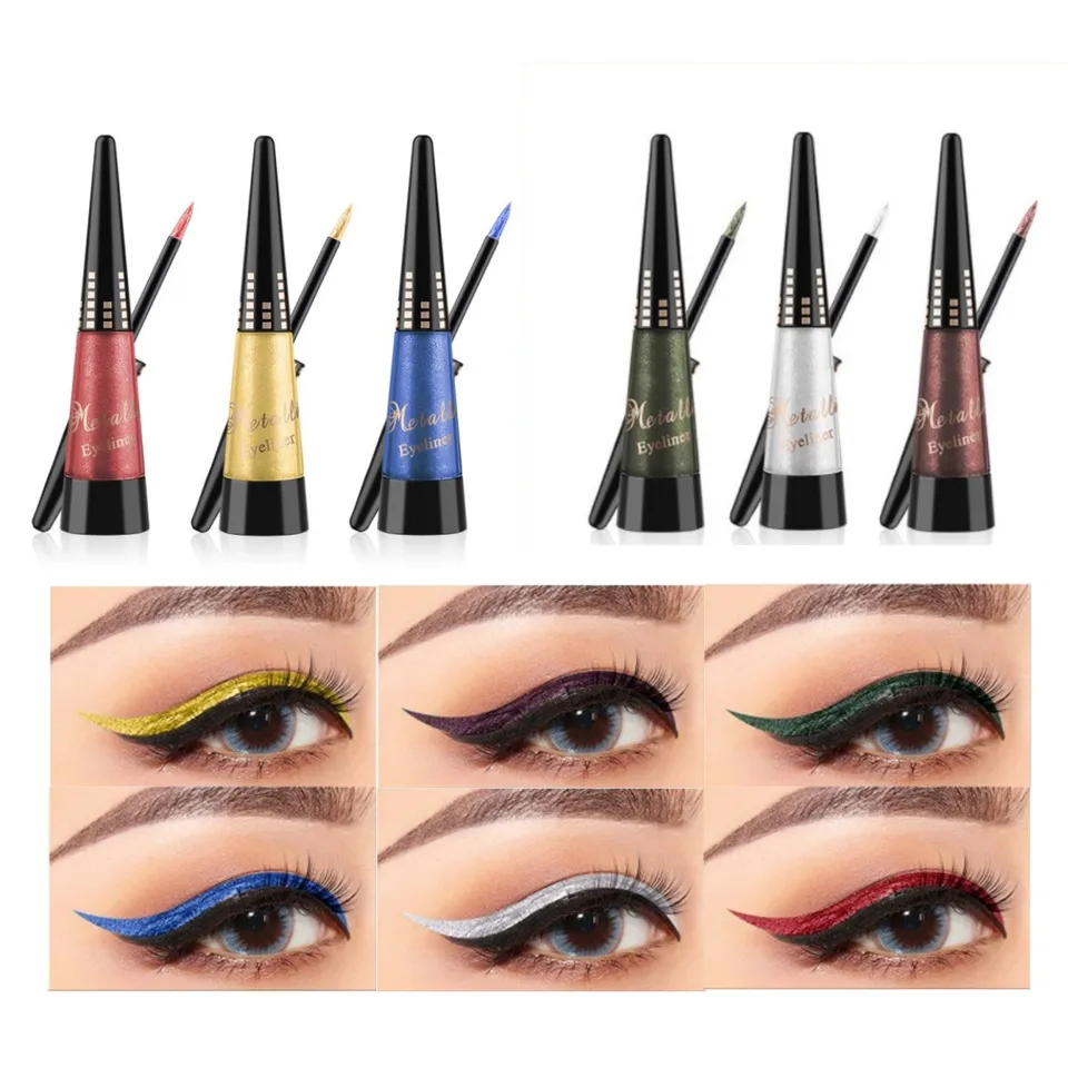 Waterproof Shimmer Liquid Eyeliner Pencil Set