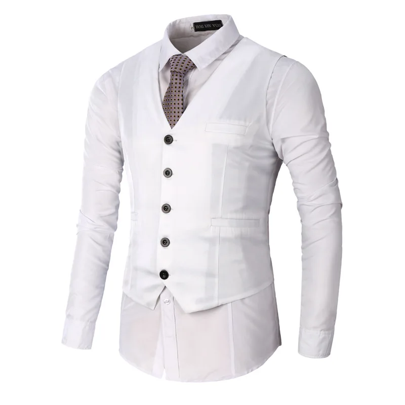 V-neck Vest Spring and Autumn Suit Material Vest New Vest Work Suit Vest European and American Fashion Trends